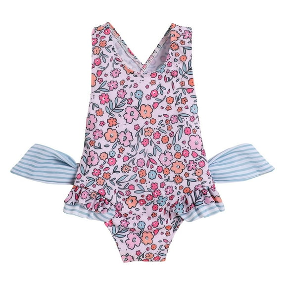 Gerichy Toddler Girl Swimsuit,Girls Bathing Suit Girl's 3 Piece Girls Swimsuit,V-Neck Twist Cross Bikini Set Swimwear Teen Bathing Suit with Cover Up Skirt