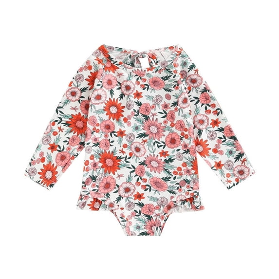 Gerichy Toddler Girl Swimsuit,Girls Bathing Suit Girls Swimsuit UPF 50+ Floral Skirted Bathing Suit Mod Est Beach Swim Dress