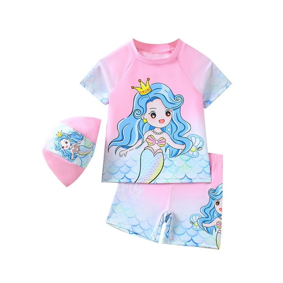 Gerichy Toddler Girl Swimsuit,Girls Bathing Suit Summer Toddler Girls Cartoon Prints Ruffles 1 Piece Swimwear Beach Onesie Swimsuit Bikini