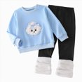 thumbnail image 1 of Gerichy Toddler Girls' 2-Piece Outfit Set Long Sleeve Cartoon Embroidery Top & Pants 4T 5T 6T 7T Spring Autumn Casual Clothes, 1 of 7