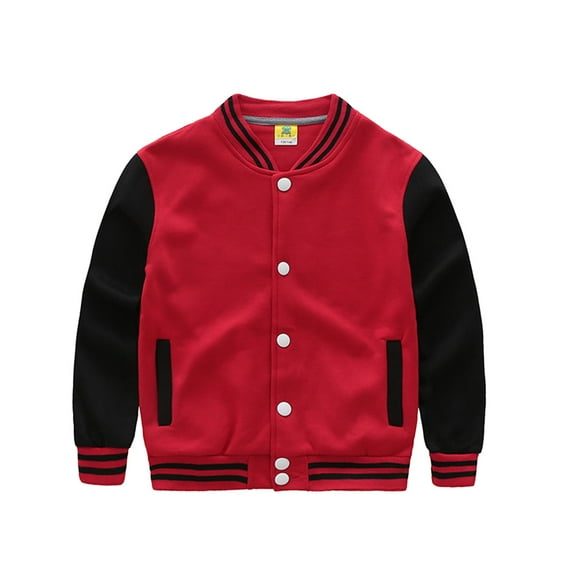 Gerichy Toddler Jacket Fall Boys Casual Long Sleeve Baseball Windbreaker Kids Top Coat & Outerwear Toddler Kids Boys Casual Jacket Coat Long Sleeve Outerwear Baseball Coat Windbreaker Jacket