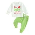 thumbnail image 1 of Gerichy Toddler Kids Baby Boy Fall Outfits 1T 2T 3T Letter Print Long Sleeve Tops Pants Winter Clothes Sets, 1 of 1