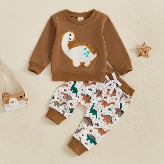 Gerichy Toddler Kids Boy Shorts Clothing Set 0 6 12 18 24 Months 2T 3T Toddler Baby Boy Fall Winter Clothes Long Sleeve Crewneck Pullover Sweatshirt Jogger Pants Set 2 Piece Outfit Boys Playwear Set