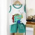 thumbnail image 1 of Gerichy Toddler Kids Boy Shorts Clothing Set 0 6 12 18 24 Months 2T 3T Toddler Baby Boys Summer Outfits Short Sleeve Cartoon Print T-Shirt Tops & Shorts Sets 2Pcs Cute Baby Boys Cotton Summer Clothes, 1 of 4