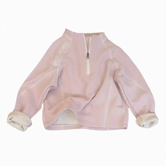 Gerichy Toddler Little Boys Girls Sweatshirts Long Sleeve Quarter Zip Pullover Trendy Shirt Kids Cute Fall Casual Athletic Workout Tops Basic Clothes 12M-16T