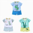 thumbnail image 1 of Gerichy Toddler Newborn Baby Boy Outfit Short Sleeve Tops Pants Clothes Set 0 6 12 18 24 Months 2T 3T Infant Boys Summer Winter 6PCS, 1 of 7