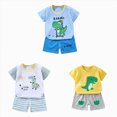 thumbnail image 1 of Gerichy Toddler Newborn Baby Boy Outfit Short Sleeve Tops Pants Clothes Set 0 6 12 18 24 Months 2T 3T Infant Boys Summer Winter 6PCS, 1 of 7