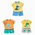 thumbnail image 1 of Gerichy Toddler Sets for Boys 5T Boy Clothes Baby Boy Clothes Toddler Summer Outfit Short Sleeve T-Shirt Tee Tops Joggers Casual Shorts Clothing Set 6PC, 1 of 7