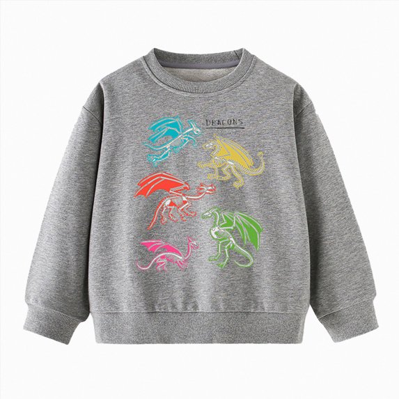 Gerichy Toddler Sweatshirt Kids Pullover Sweatshirts Boys Dinosaur Print Crewneck Long Sleeve Shirts Athletic Casual Tops 2T-12T
