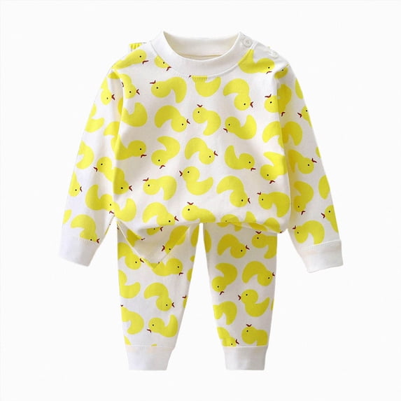 Gerichy Toddlers Girl Cotton Pajamas Set 2 Piece Soft Comfy Cartoon Heart Pjs Long Sleeve Lounge Sleepwear 3M-6T