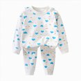thumbnail image 1 of Gerichy Toddlers Girl Cotton Pajamas Set 2 Piece Soft Comfy Cartoon Heart Pjs Long Sleeve Lounge Sleepwear 3M-6T, 1 of 4