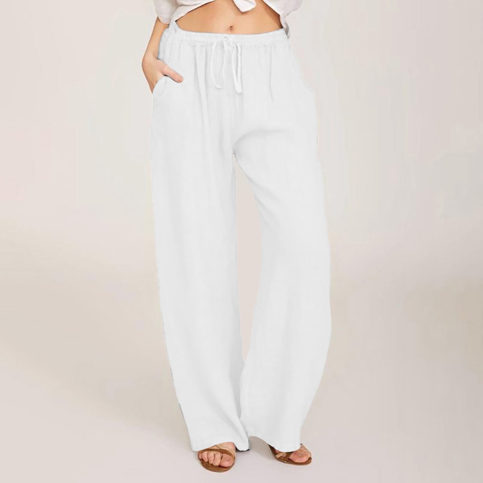 Women'S Loose Printed Wide Leg Pants Set