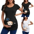 thumbnail image 1 of Gerichy Women Maternity Short Sleeve Letter Print Tops T-shirt Pregnancy Clothes, 1 of 5