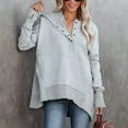 thumbnail image 1 of Gerichy Womens Fashion Hoodies Sweatshirts Casual Long Sleeve Button Up Hooded Tops Long Sleeve Color Print Hoodies for Women Long Sleeve Shirts for Women, 1 of 5