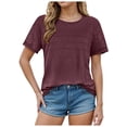 thumbnail image 1 of Gerichy Womens Summer Tops, Blouses for Women Short Sleeve Lace Tops Dressy Casual Tees, Sizes S-2XL Womens Summer Short Sleeve Shirts Trendy T Shirts Dressy Casual Blouses Crew Neck Tunic, 1 of 6