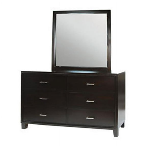 Gerico II Espresso Contemporary Mirror