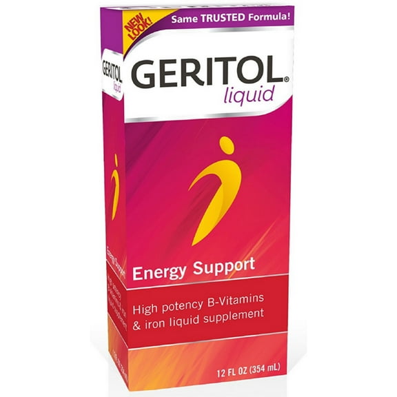 Geritol Liquid Energy Support B-Vitamins 12 oz (Pack of 6)