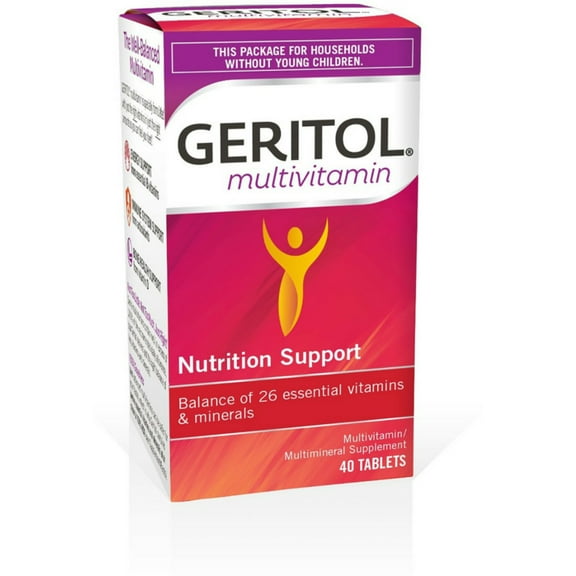 Geritol Multivitamin Nutrition Support 40 ea (Pack of 2)