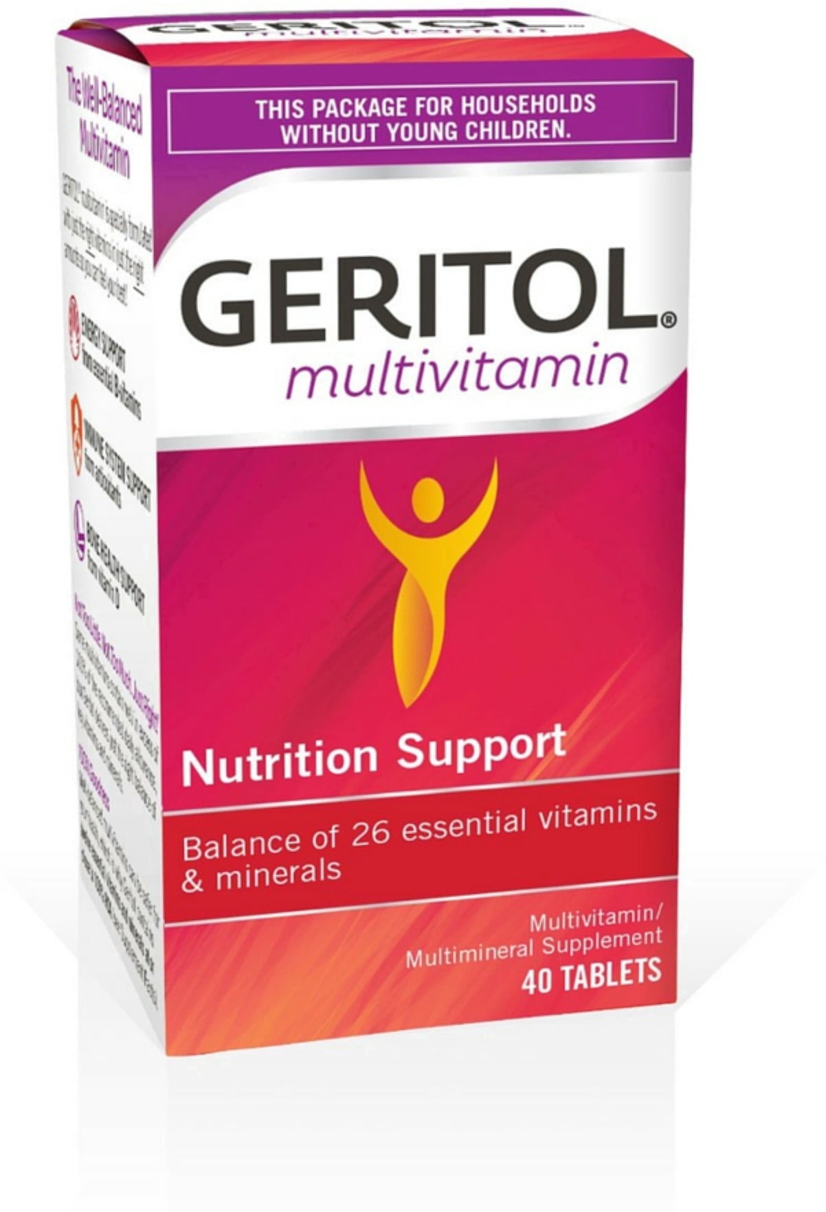 Geritol Multivitamin Nutrition Support 40 ea (Pack of 3)