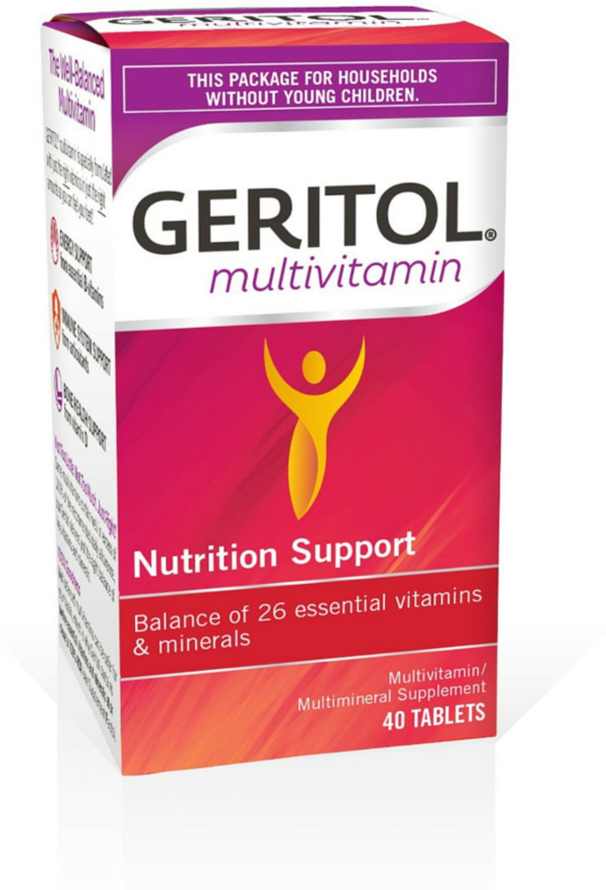 Geritol Multivitamin Nutrition Support 40 ea (Pack of 6)