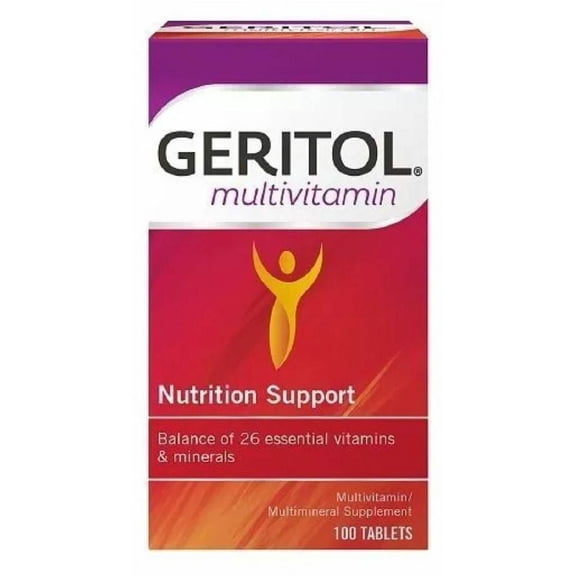 Geritol Vitamins Multivitamin & Mineral Supplement 100 Tablets Each