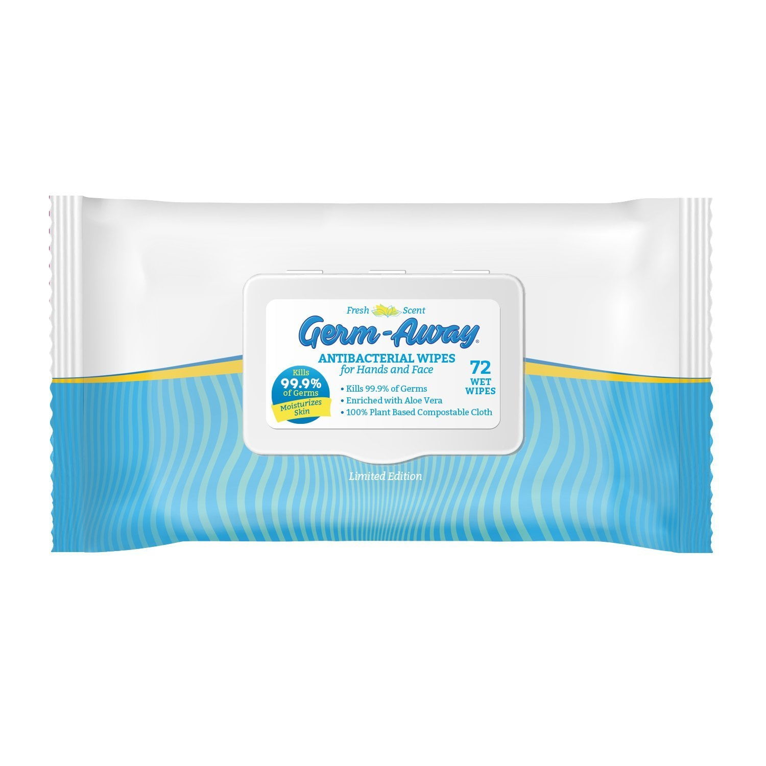 Germ-Away Fresh Scent Antibacterial Hand Wipes Soft Pack 72ct, 1pk