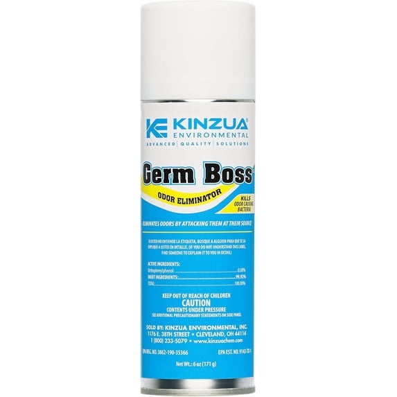 Kinzua Environmental Germ Boss Odor Eliminator Fogger, Fast-Acting Mold Bomb, Fresh Scent, 6 oz, Covers 1,000 Cu Ft