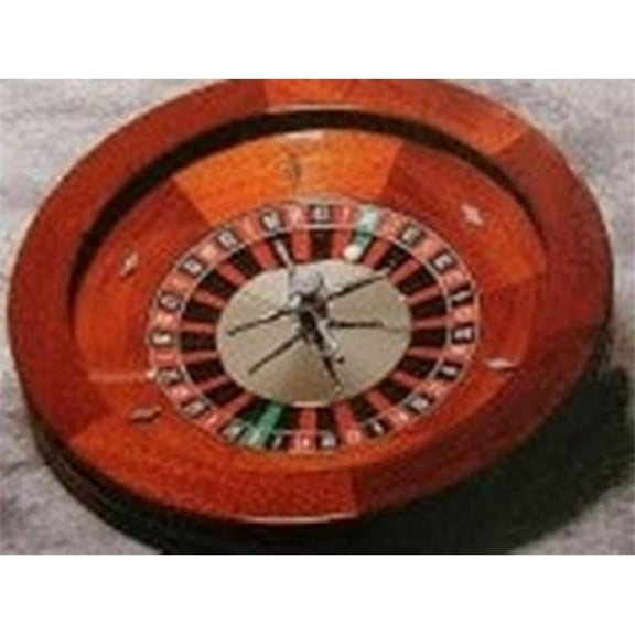 Germ Free 52  22 in. Casino Grade Roulette Wheel Mahogany Board Game