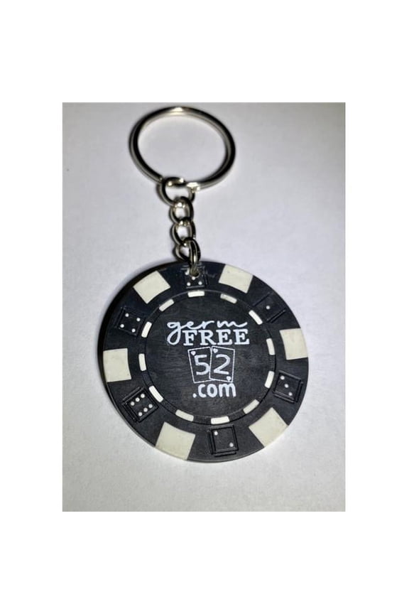 chip309-3475 Casino Chip Las Vegas Style Key Chain, Black