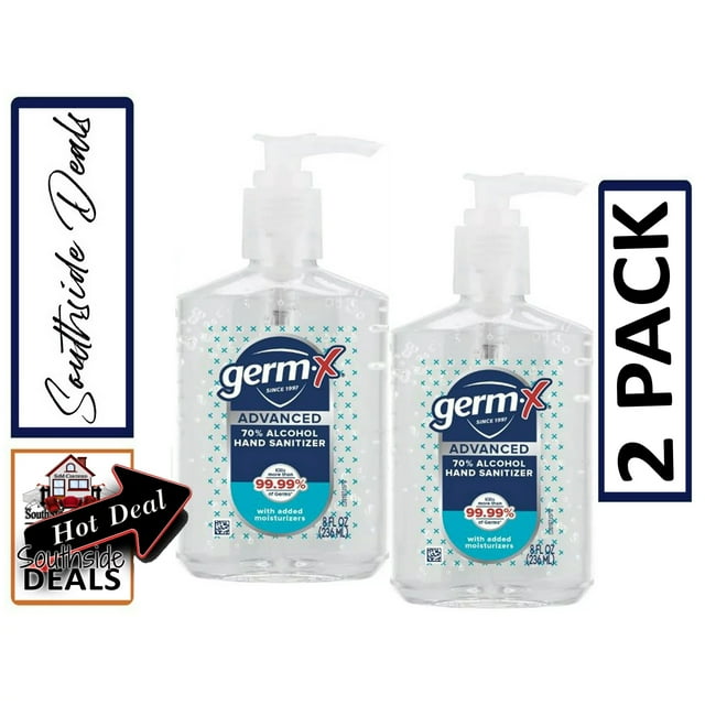 Germ-X® Advanced Hand Sanitizer - Original Scent Bottle of Hand Sanitizer, 8 fl oz - (2 Pack) - Label Designs May Differ