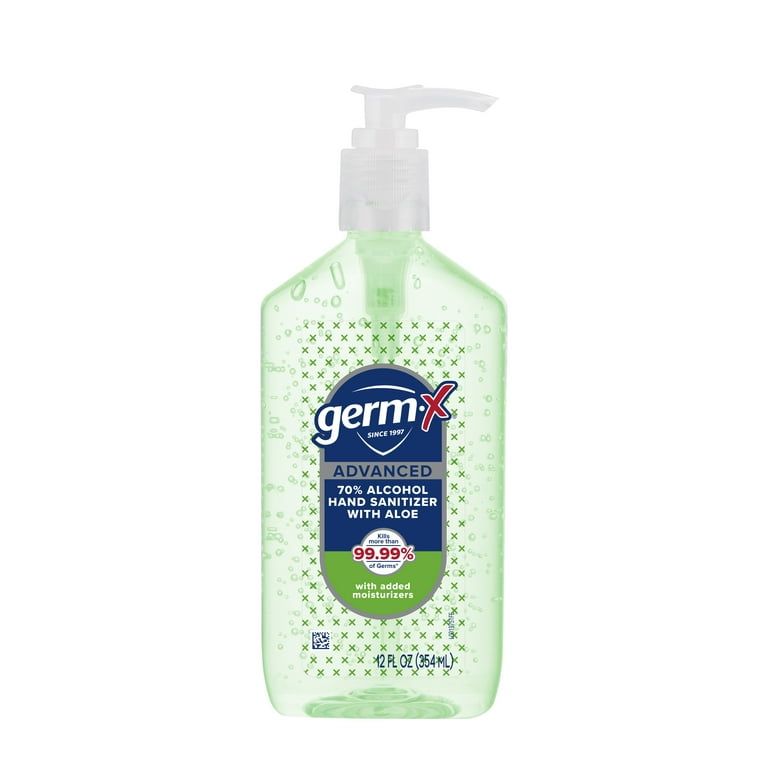 Germ-X Advanced Hand Sanitizer, Aloe and Vitamin E, 12 oz, 70