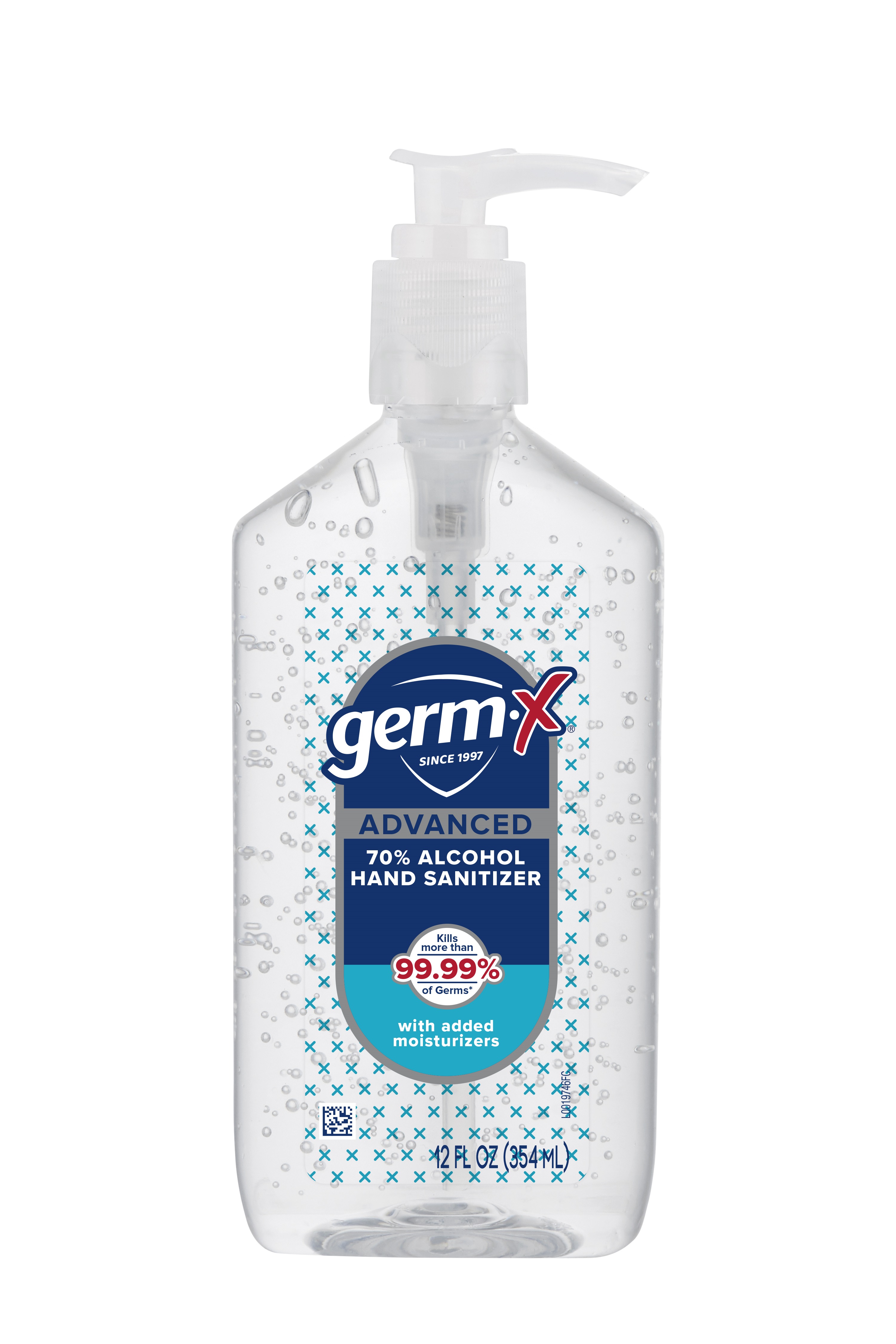 Germ-X® Advanced Hand Sanitizer with Pump, Bottle of Hand Sanitizer, Original Scent, 12 fl oz - image 1 of 7