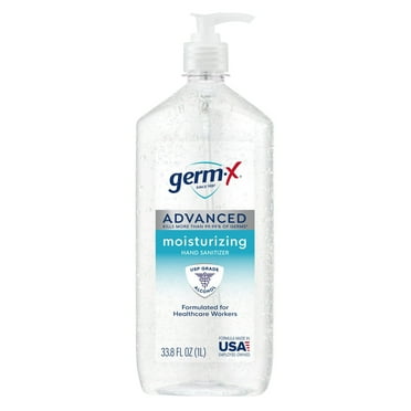 Germ-X® Advanced Hand Sanitizer with Pump, Bottle of Hand Sanitizer, Original Scent, 33.8 fl oz (2 Pack)