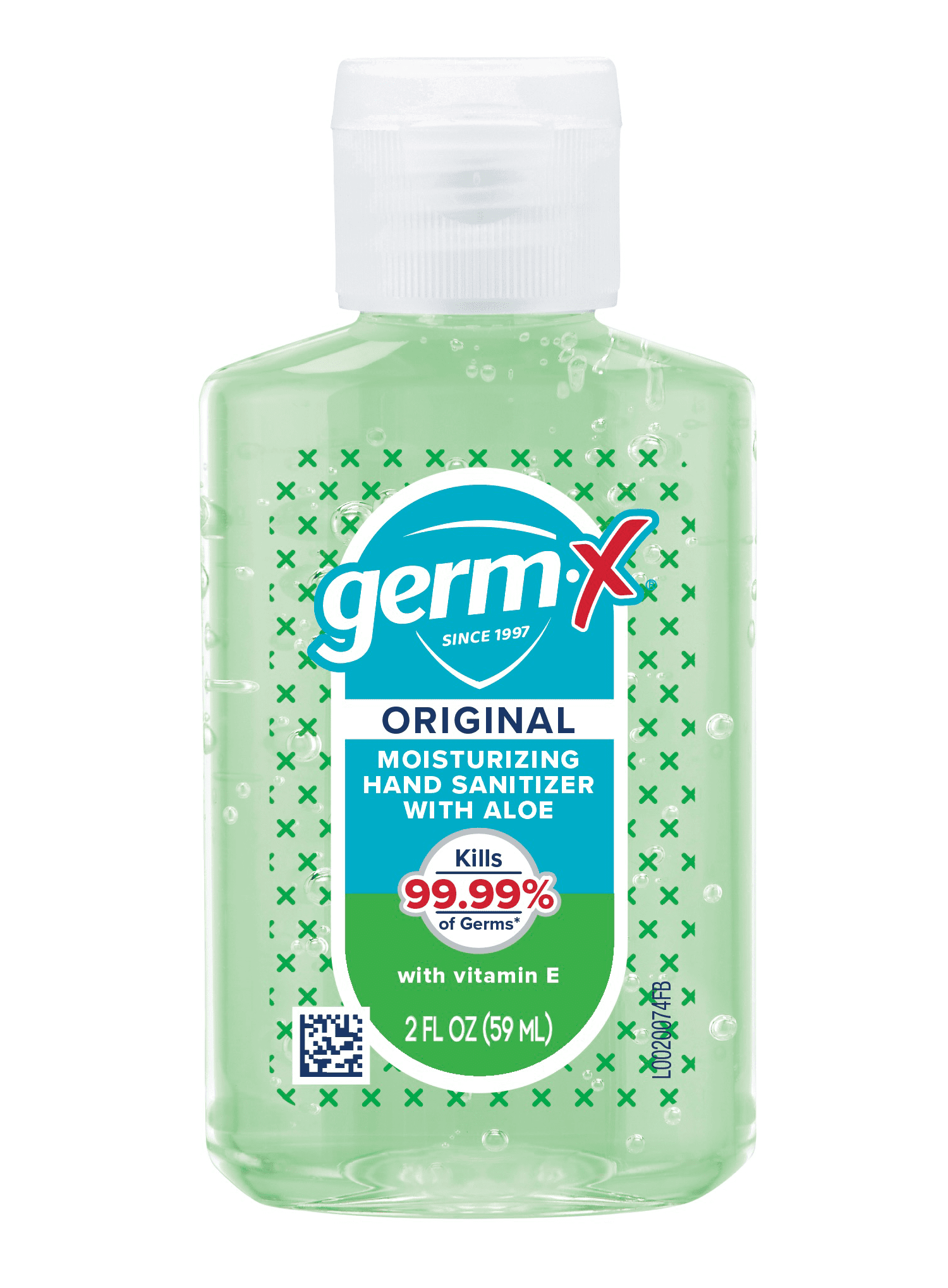 Germ-X Hand Sanitizer with Aloe & Vitamin E, Scented, Travel Size Hand Sanitizer Bottle, 2 fl oz