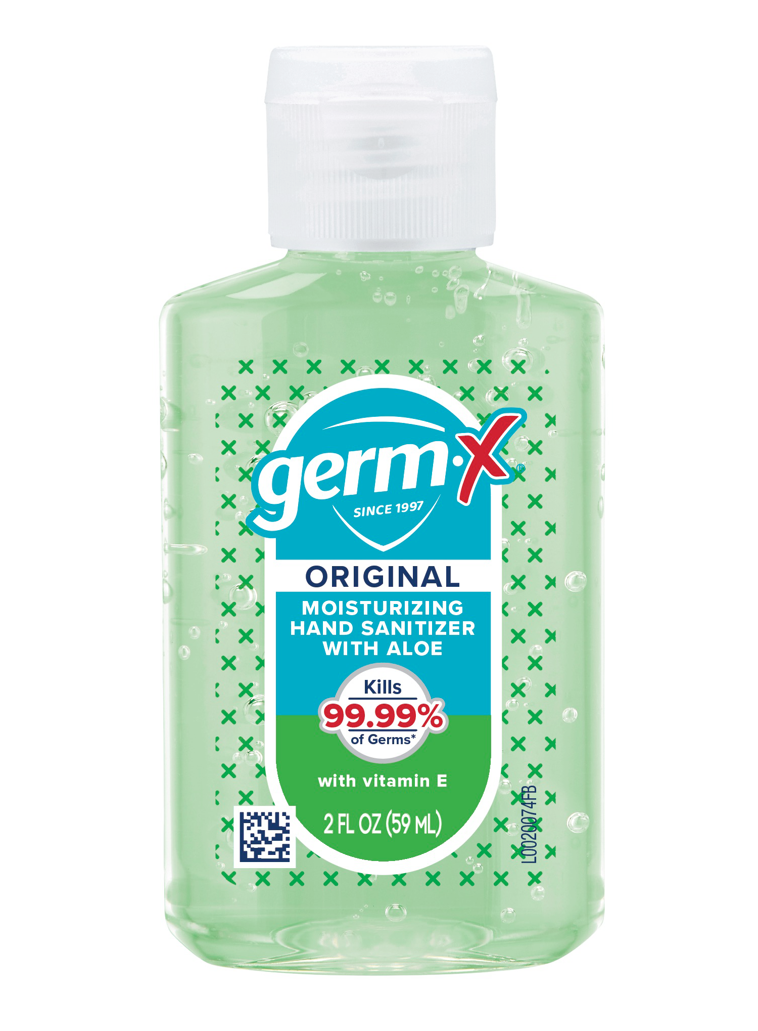 Germ-X Hand Sanitizer with Aloe & Vitamin E, Scented, Travel Size Hand Sanitizer Bottle, 2 fl oz