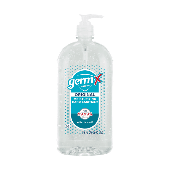 Germ-X Original Hand Sanitizer Gel, 62% Ethyl Alcohol with Vitamin E, Scented, Bulk Size, 32 fl oz.