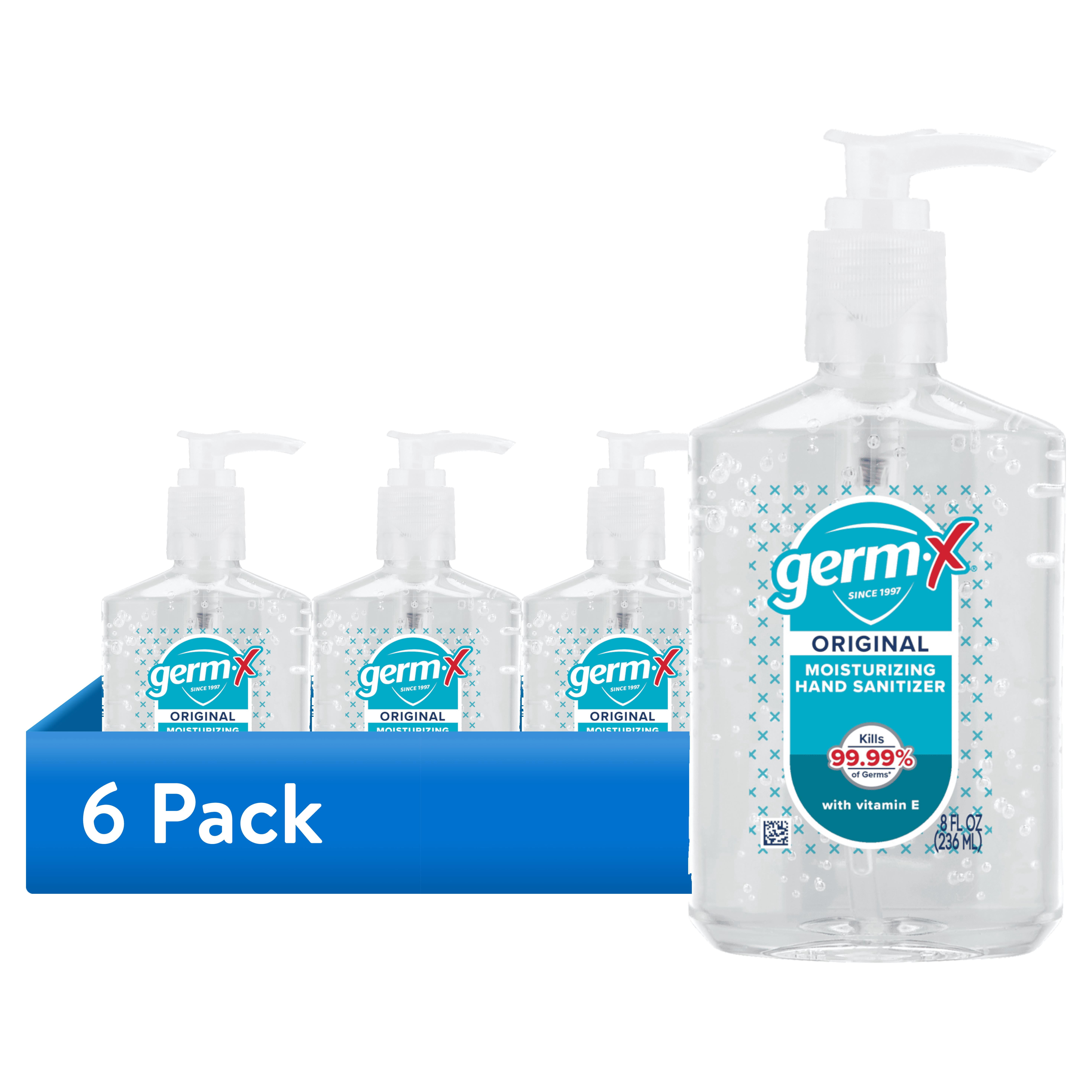 (6 pack) Germ-X Original Hand Sanitizer Gel, 62% Ethyl Alcohol with Vitamin E, Scented,  8 fl oz