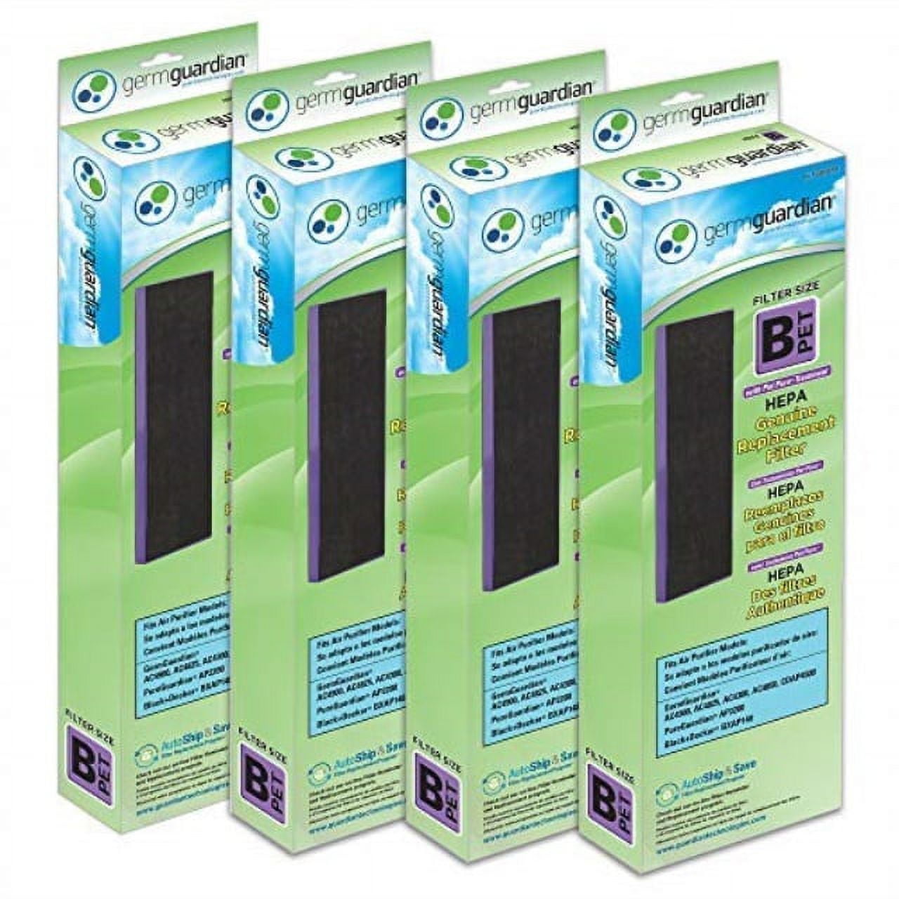 Pet Pure HEPA Replacement Filters for Air Purifiers, 4-Pack