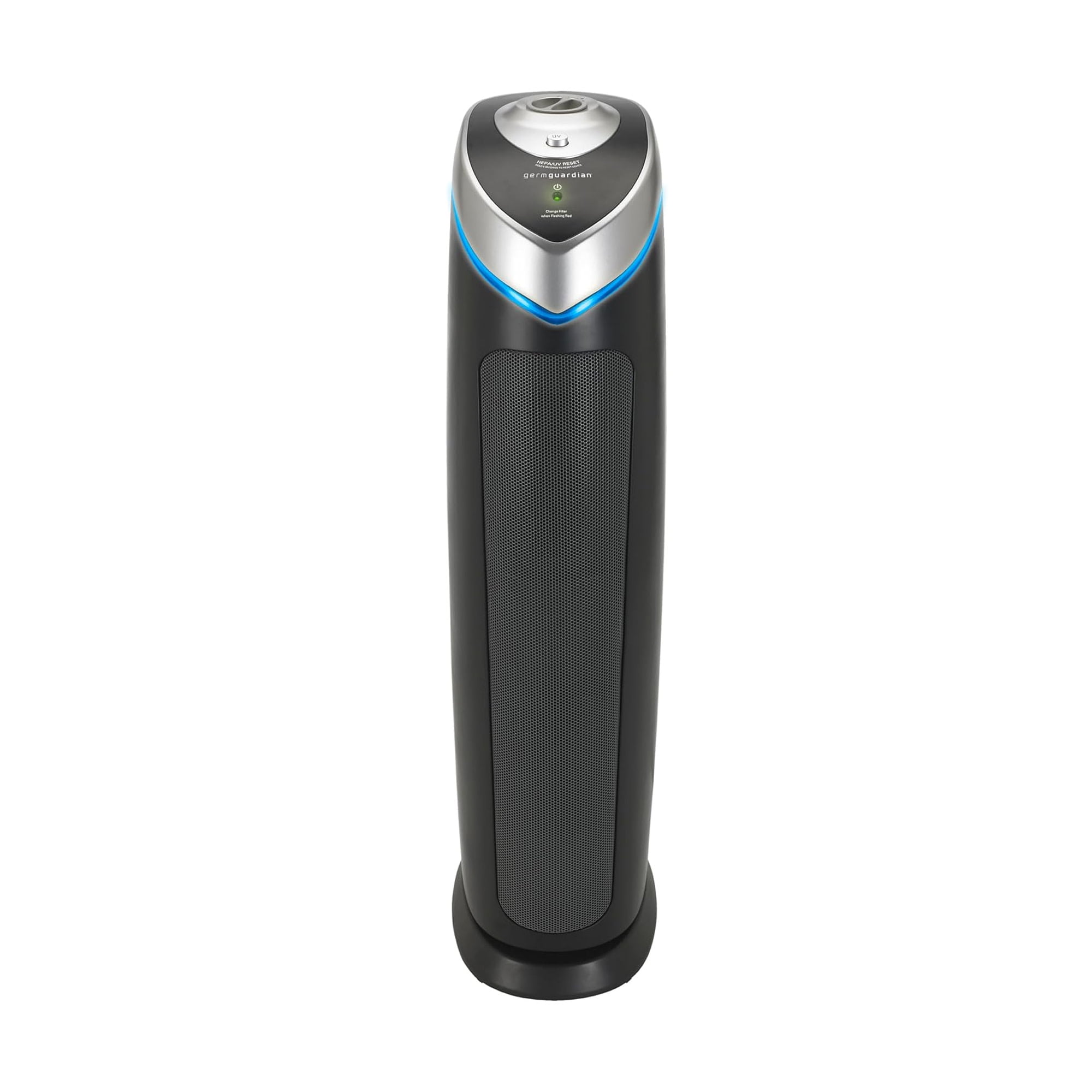 Black Tower Air Purifier with True HEPA and UV-C Light
