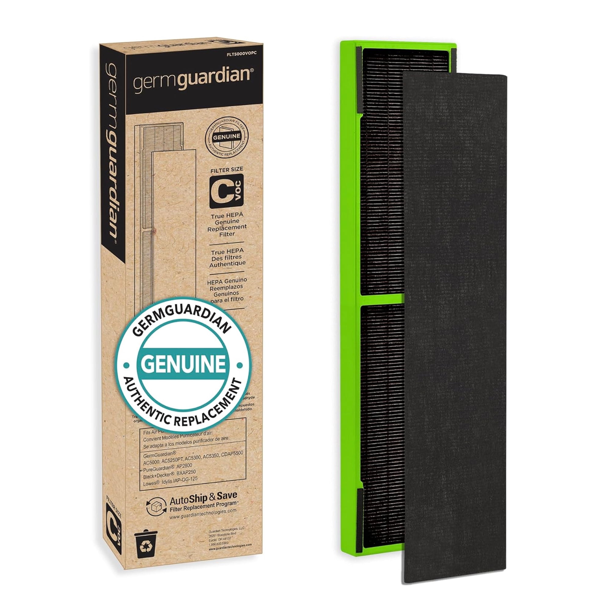 GermGuardian HEPA Toxin Clear Air Purifier Replacement Filter C, AC5000 Series, FLT5000VO