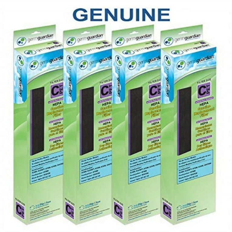 GermGuardian Genuine HEPA Pet Pure Replacement Filter C for Model AC5250PT 4 Pack FLT5250PT4PK