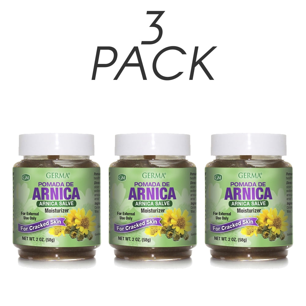 Germa Arnica Moisturizing Salve. Topical Analgesic. Helps Maintaining a Healthy Skin with Natural Active Ingredient. Black. 2 oz. Pack of 3