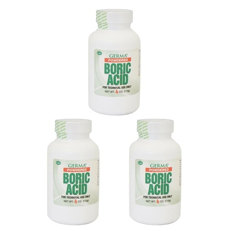 Germa Boric Acid Powder. Pest Control. Insecticide. 4 oz. Pack of 3