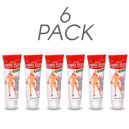 Germa Udder Plus Natural Analgesic Roll On Ointment. Pain Relief for Sprains, Sore Muscles and Joints with Chile Extract. 3 oz. Pack of 6