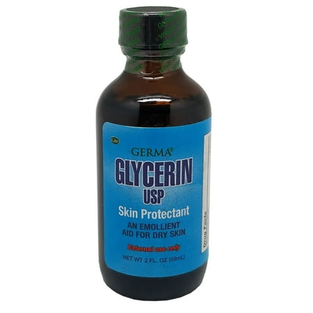 Germa Vegetable Glycerin. Natural Moisturizer. Treatment for Dry Skin and Lips. 2 oz.