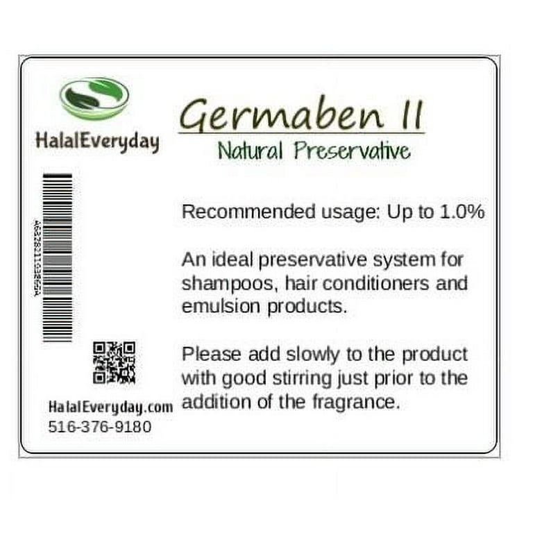 Germaben II - Natural Preservative - 8oz Clear Liquid Preservative - Great  for making lotion, cream and shampoo - ready to-use complete antimicrobial  preservative 