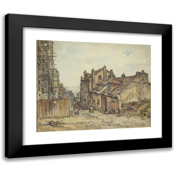 Germain David-Nillet 18x15 Black Modern Framed Museum Art Print Titled - Mimi Pinson's House in Montmartre (1923)