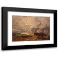 thumbnail image 1 of Germain Eugène Bonneton 14x11 Black Modern Framed Museum Art Print Titled - La Seine, at Port Saint-Nicolas (1900), 1 of 5