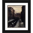 thumbnail image 1 of Germain Eugène Bonneton 20x24 Black Ornate Framed Double Matted Museum Art Print Titled: View of the Bievre, Alley of the Gobelins (Snow Effect) (1900), 1 of 5