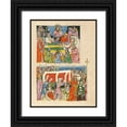 thumbnail image 1 of German 15th Century 19x24 Black Ornate Wood Framed with Double Matting Museum Art Print Titled - The Death of the Virgin; The Punishment of the Mockers, 1 of 4